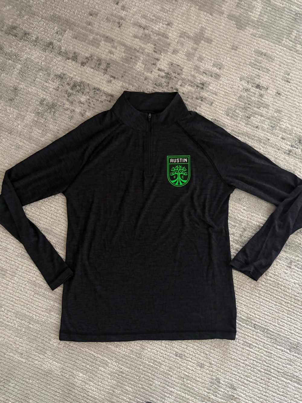 Austin FC MLS Men's Long Sleeve Quarter-Zip Top size M